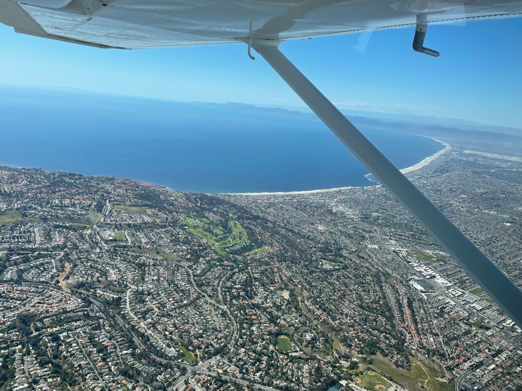 Southern California coastline seen from an RPFC aircraft