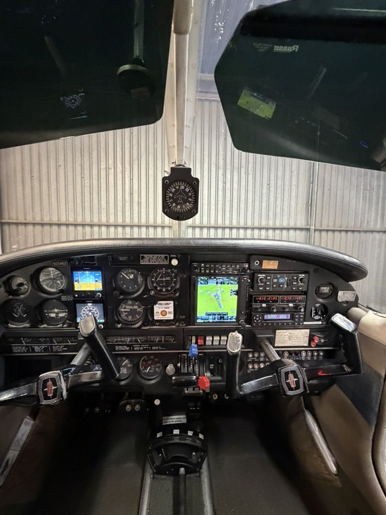 Piper Cherokee 235 N55462 cockpit and instrument panel with dual Garmin G5 and GTN 750